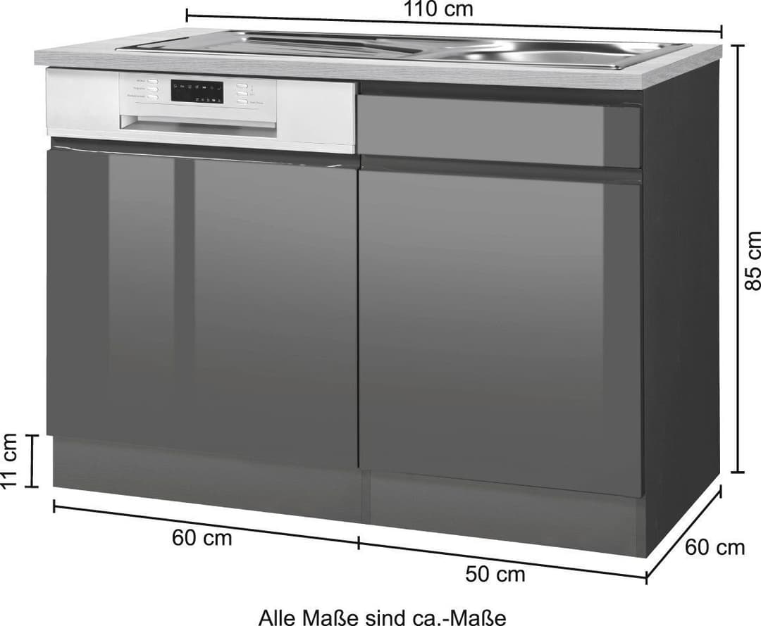 KOCHSTATION Spülenschrank KS-Virginia | Weiß