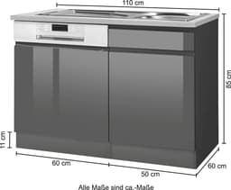 KOCHSTATION Spülenschrank KS-Virginia | Weiß