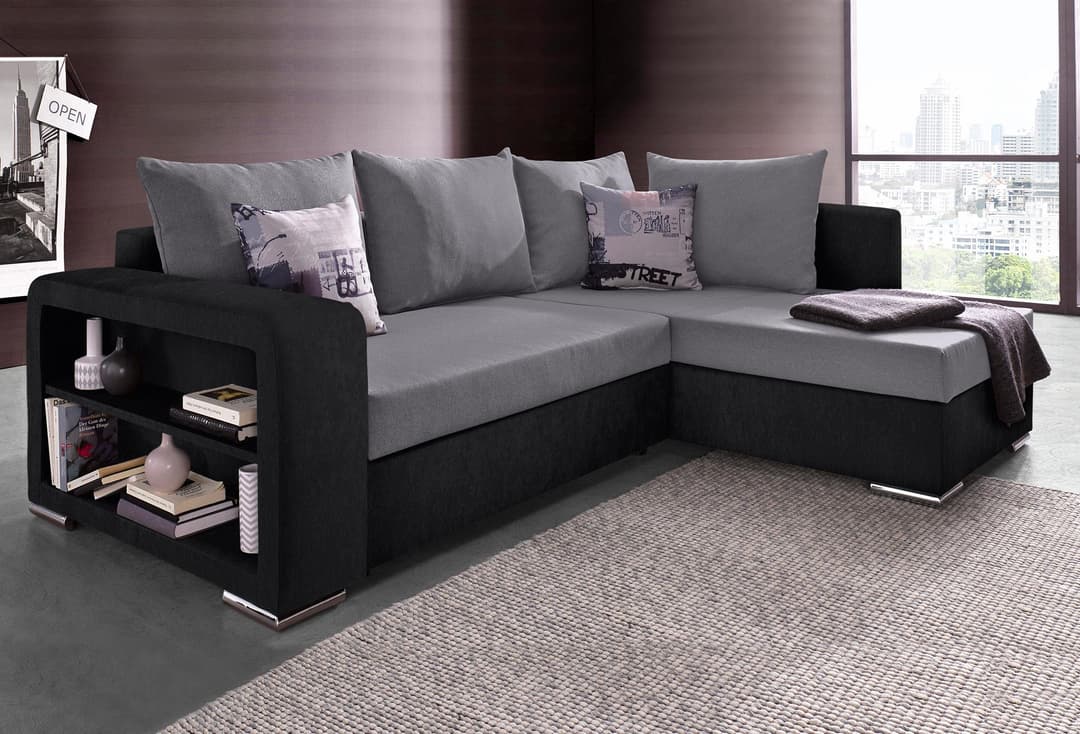 COLLECTION AB Ecksofa John | Schwarz
