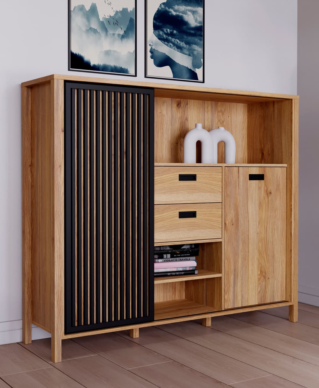 FORTE Highboard Jytana | Holztöne