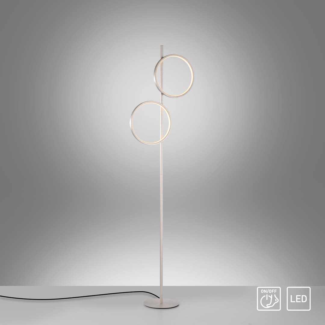 JUST LIGHT Stehlampe MINI RITUS | Silber