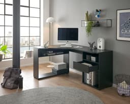 BEGA OFFICE Eckschreibtisch BC3155 | Schwarz