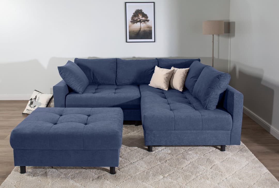 COLLECTION AB Ecksofa Toni L-Form | Blau