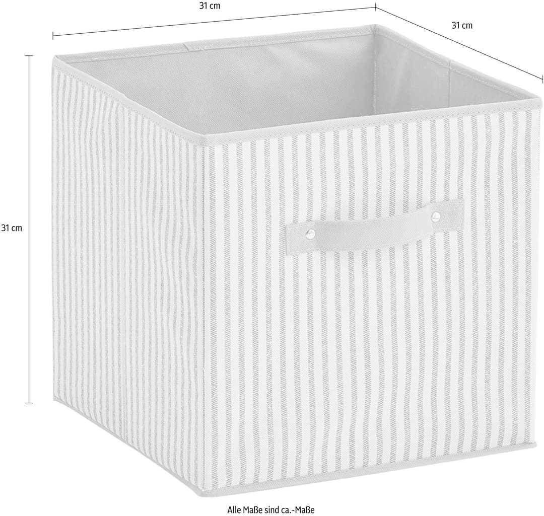Zeller Present Aufbewahrungsbox Stripes | Beige