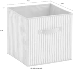 Zeller Present Aufbewahrungsbox Stripes | Beige