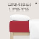 Schlafgut Basic Cotton Spannbettlaken | Rot 4