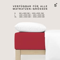 Schlafgut Basic Cotton Spannbettlaken | Rot