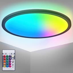 B.K.Licht LED Deckenleuchte BK_PL1554 | Schwarz
