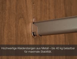 WIEMANN Kleiderschrank Lausanne | Holztöne