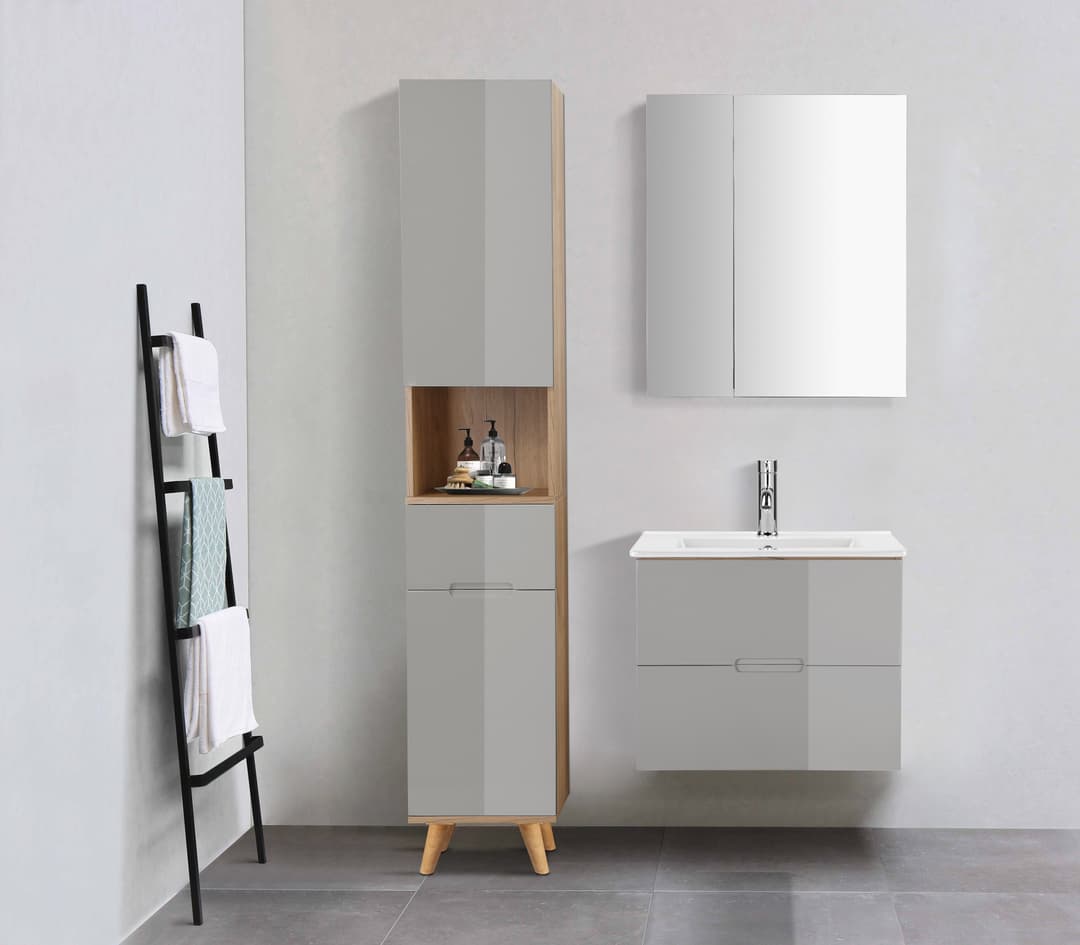 welltime Hochschrank Lund | Grau