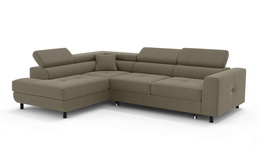 OTTO home Ecksofa AADEN Schlafsofa 254 cm | Braun
