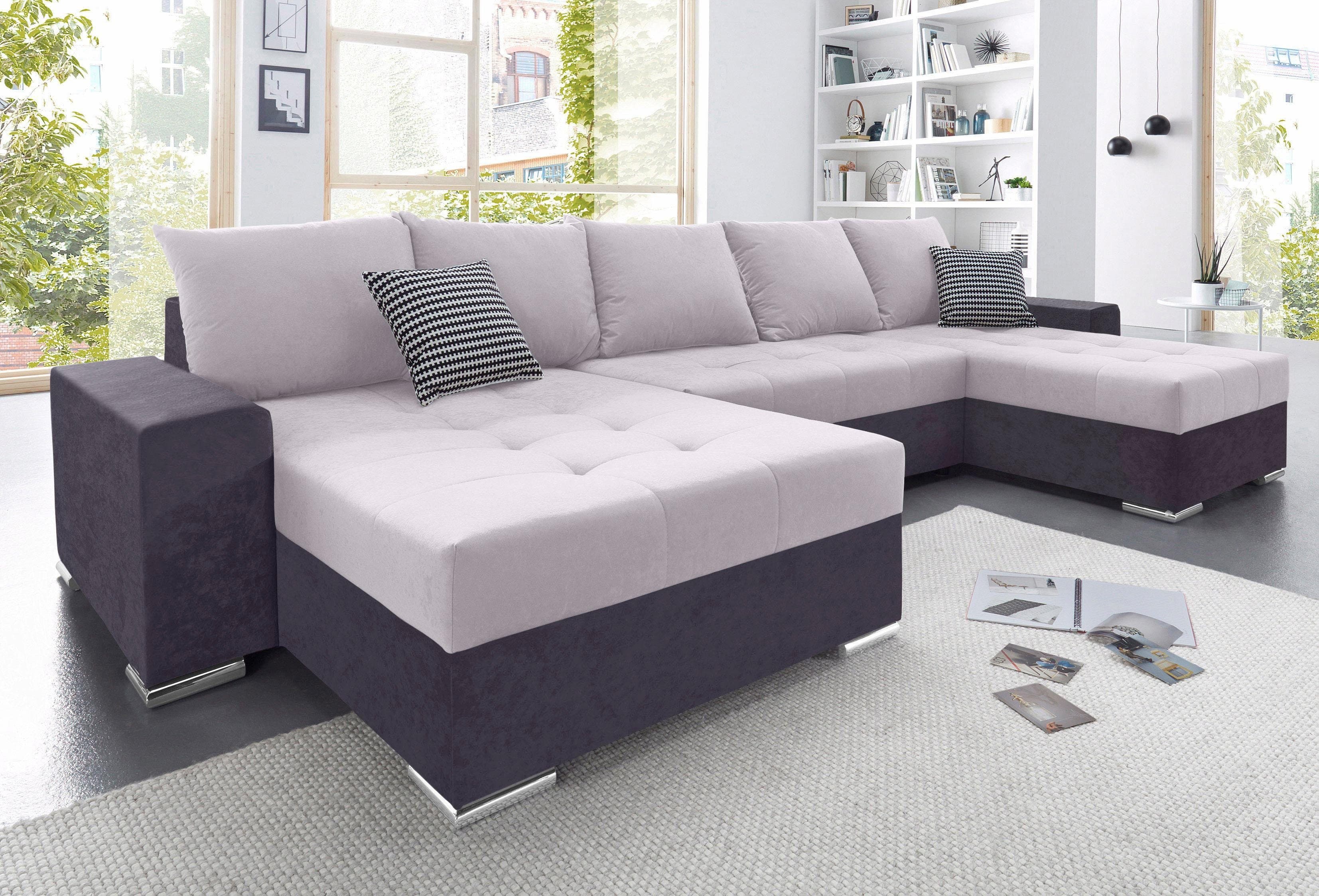 COLLECTION AB Wohnlandschaft Josy XXL U-Form | Grau