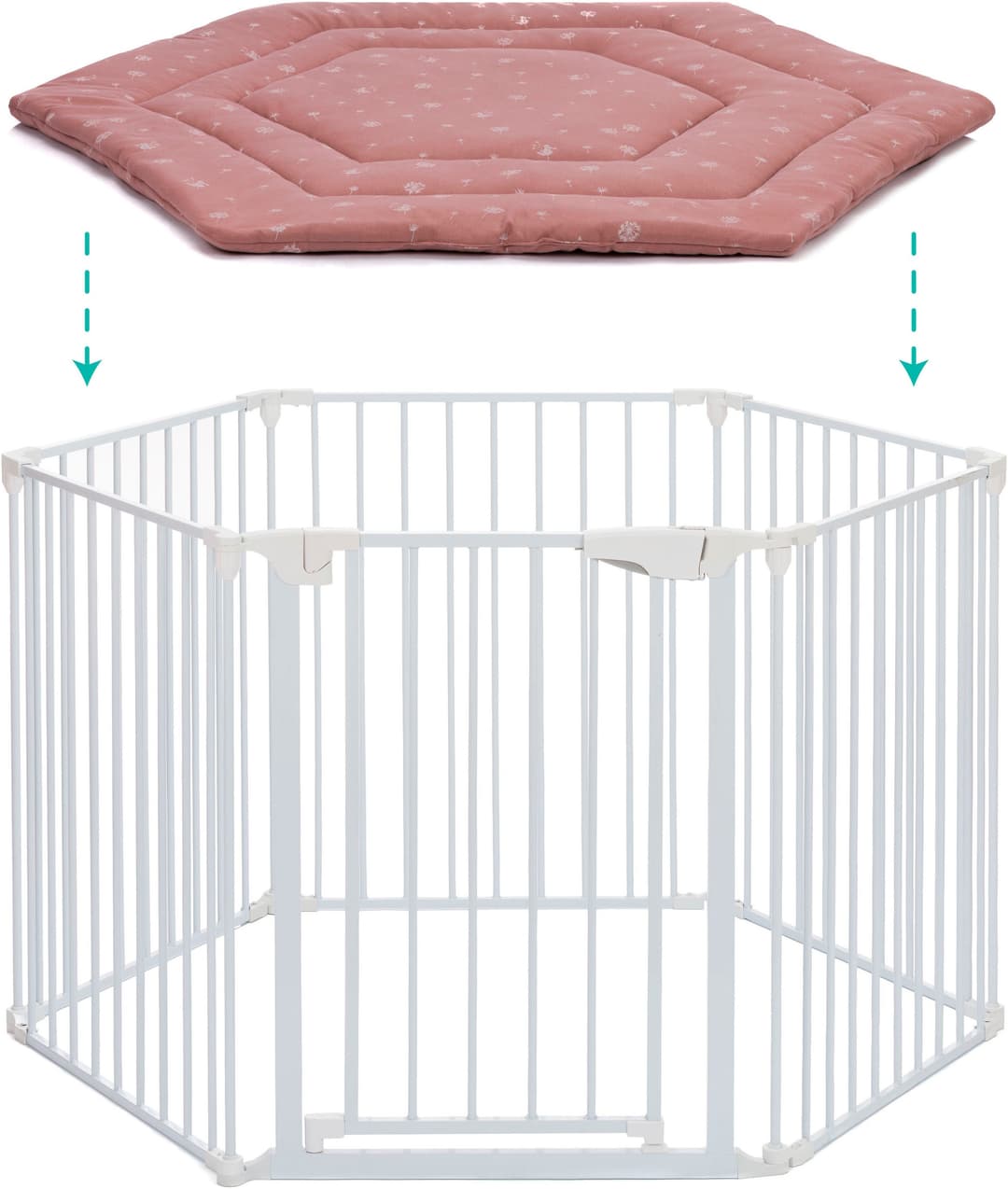 fillikid Laufgittereinlage 6-eck Jersey | Rosa