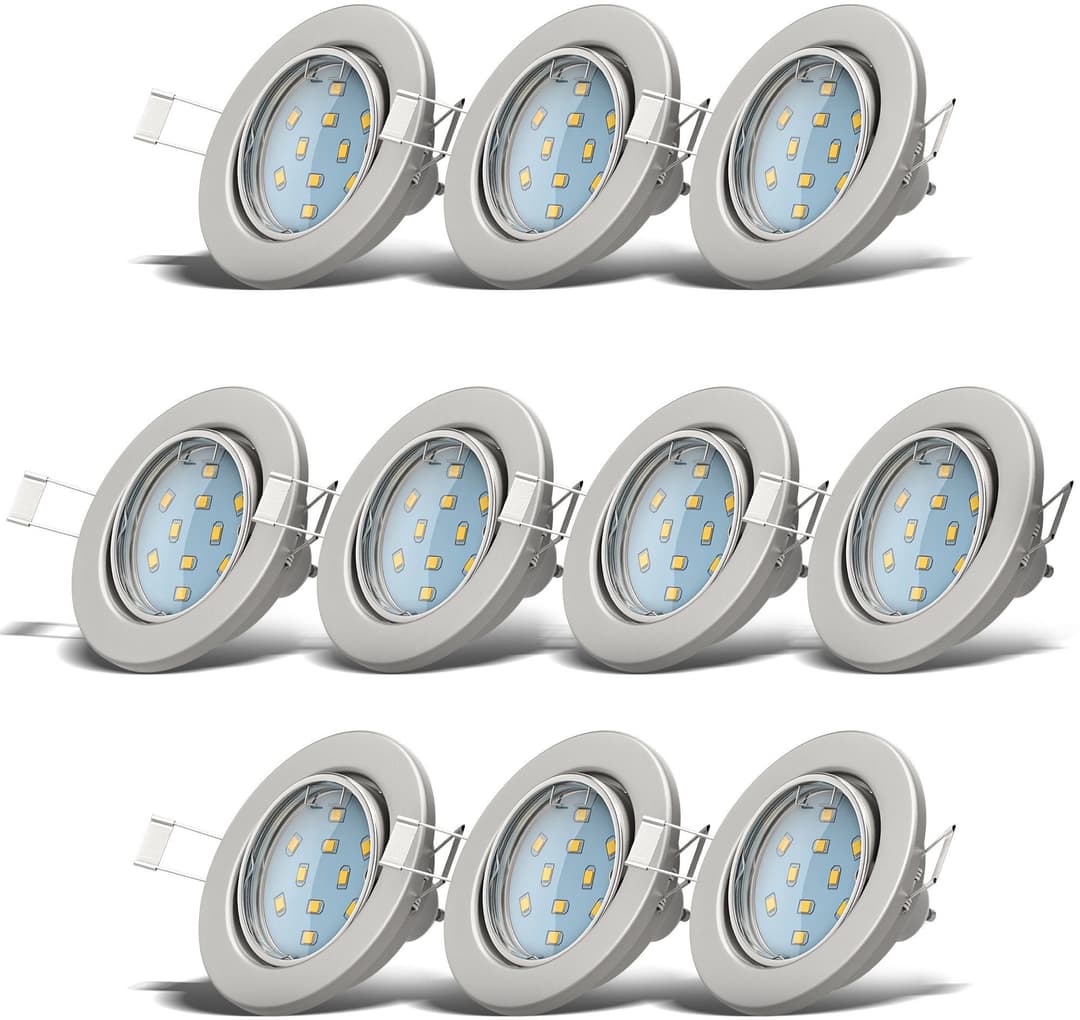B.K.Licht LED Einbaustrahler | Silber
