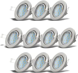 B.K.Licht LED Einbaustrahler | Silber