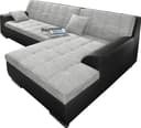 DOMO collection Ecksofa Treviso | Schwarz 2