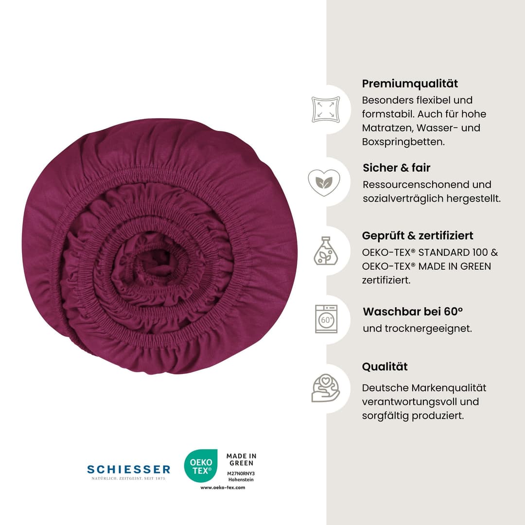 Schiesser Spannbettlaken Flexi | Rot