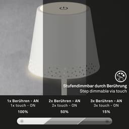 Briloner Leuchten LED Tischleuchte KIKI | Silber