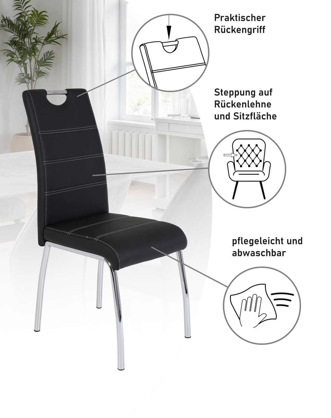 Hela Stuhl Susi | Schwarz