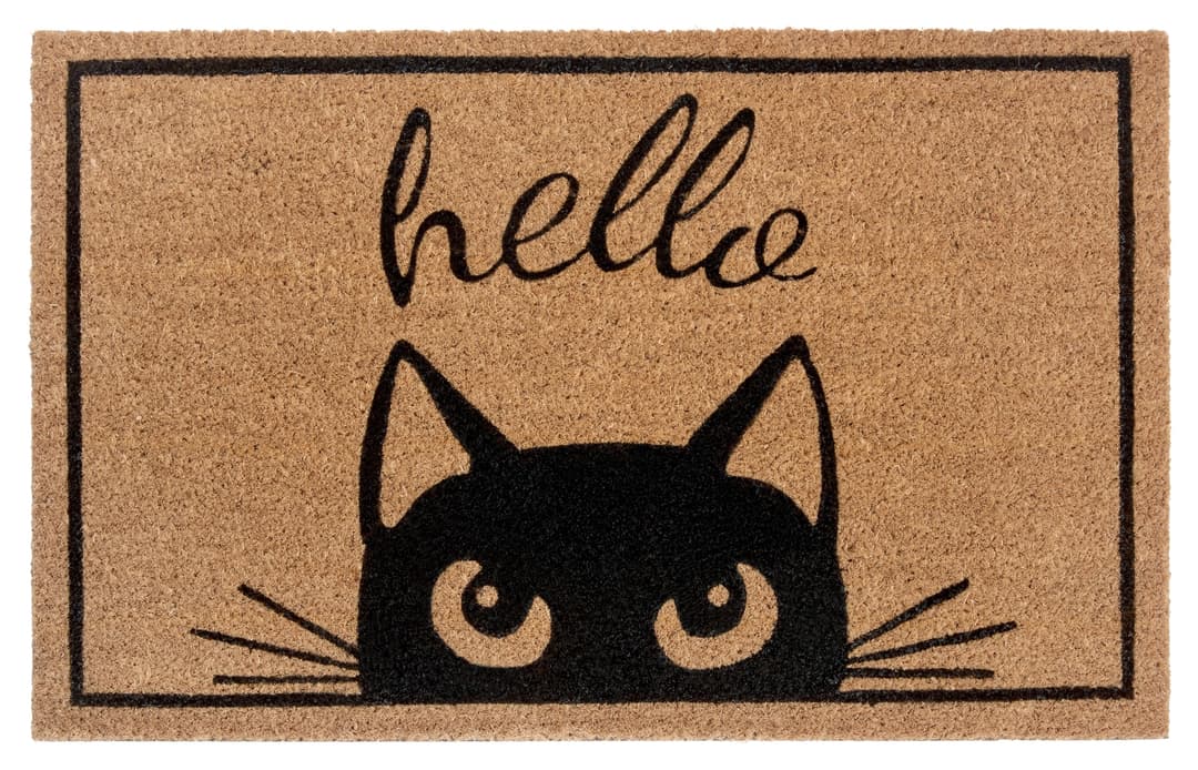 HANSE Home Fußmatte Watching Cat | Braun