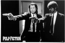 Reinders! Poster Pulp Fiction Schwarz/weiss | Schwarz