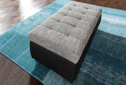 DOMO collection Hocker Treviso XXL | Schwarz