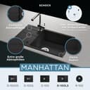 Schock Manhattan D-100LS Granitspüle | Schwarz