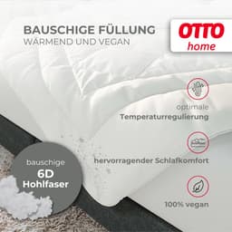 OTTO home Microfaserbettdecke + Kopfkissen Baca | Weiß