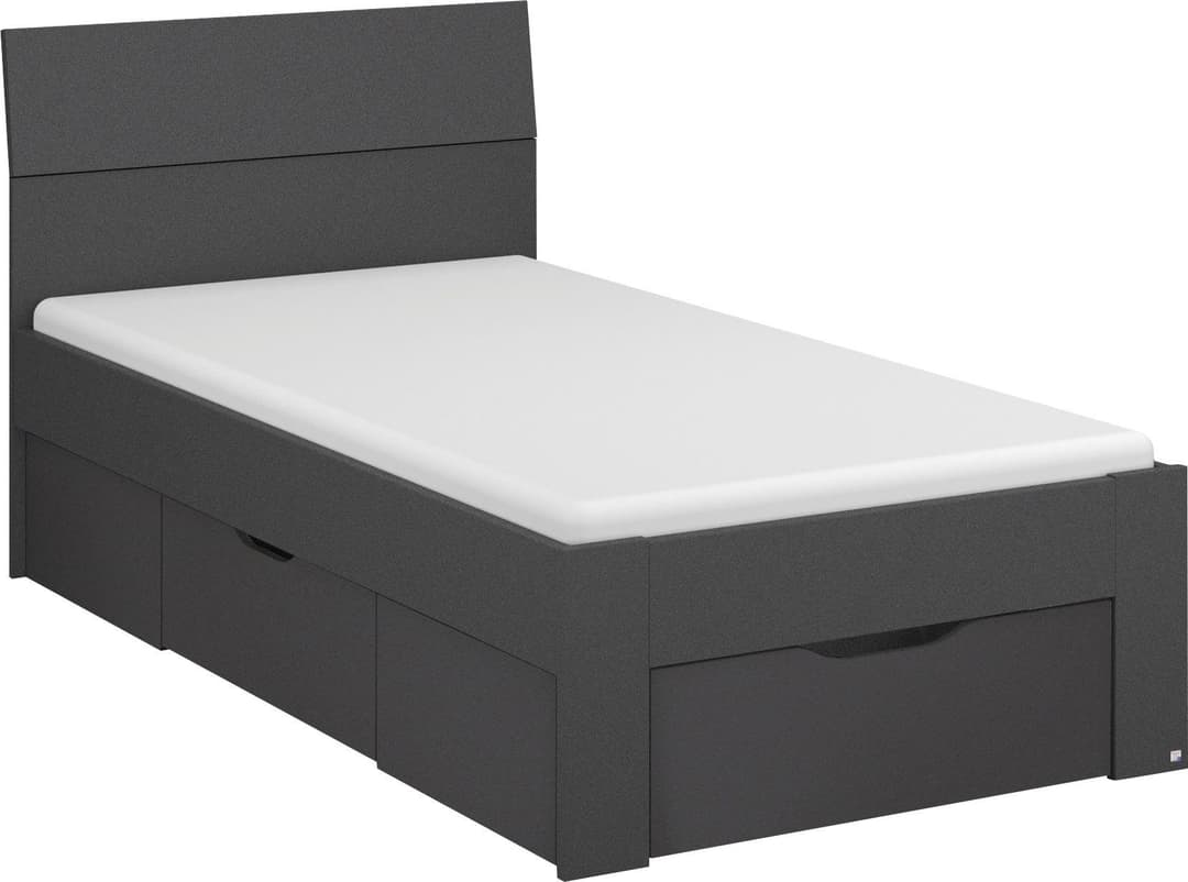 rauch Bett Einzelbett Doppelbett Stauraum FLEXX | Grau