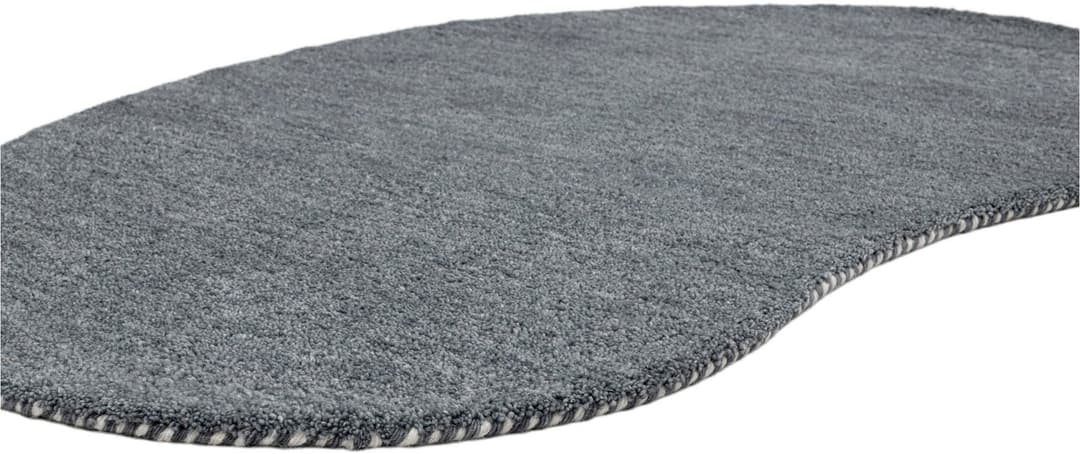 THEKO Gabbeh Uni Wollteppich | Grau