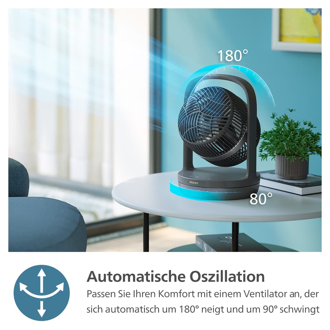 Philips Tischventilator CX3050/01 Serie 3000 | Schwarz