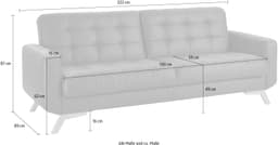 exxpo - sofa fashion 3-Sitzer Fiord | Grau