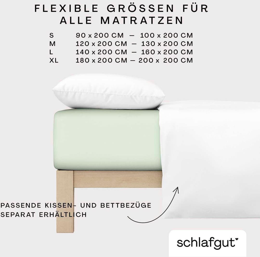 Schlafgut Spannbettlaken CASUAL | Grün