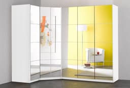 priess Eckkleiderschrank Malaga | Weiß