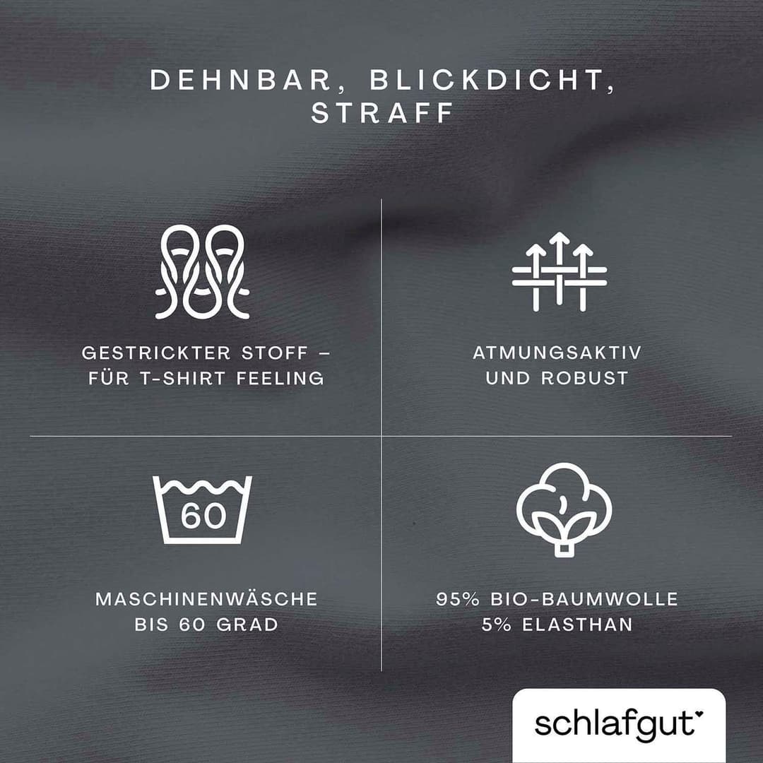 Schlafgut Spannbettlaken PURE | Grau
