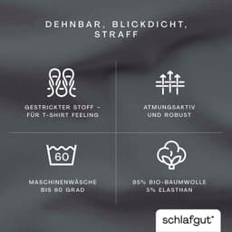 Schlafgut Spannbettlaken PURE | Grau