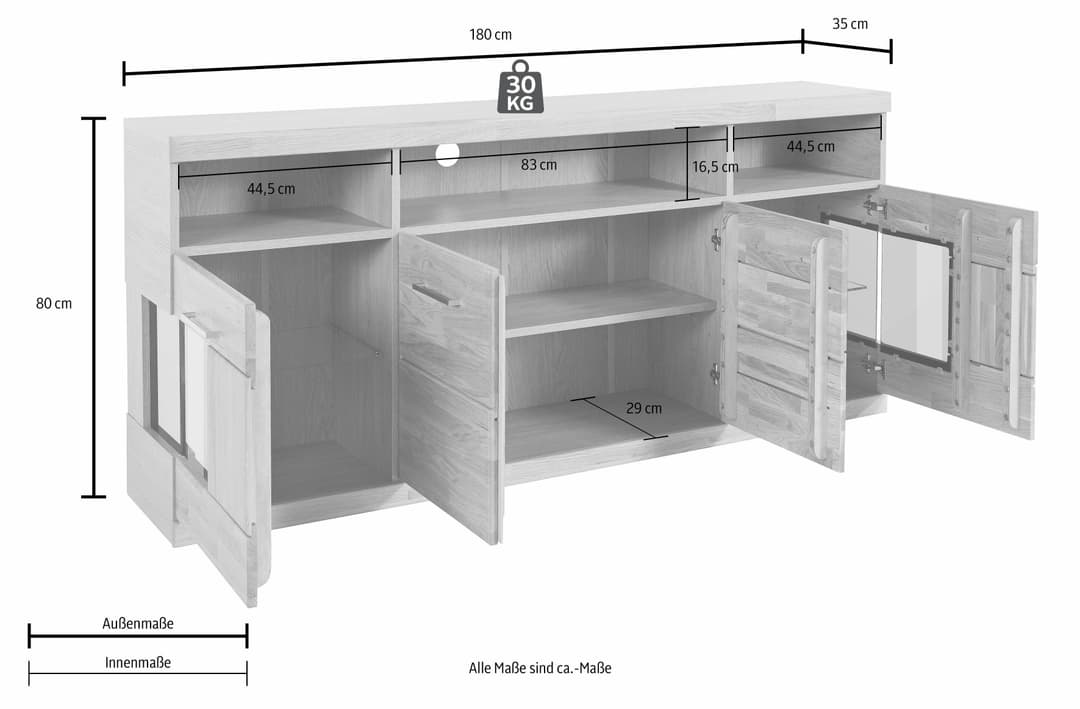 OTTO home Sideboard RIBE20 | Holztöne