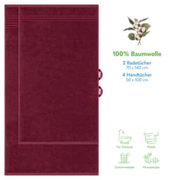 HAMMETEX Handtuch Set | Rot