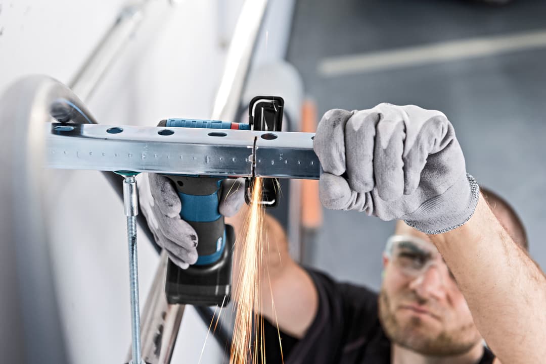 Bosch Professional Akku-Winkelschleifer GWS 12V-76 PROFESSIONAL | Blau