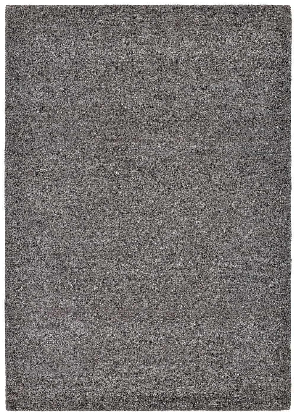 THEKO Wollteppich Gabbeh Uni | Grau