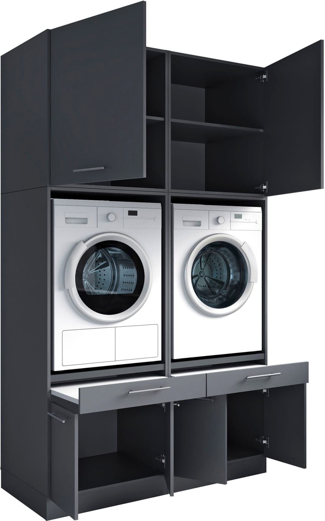 Laundreezy Mehrzweckschrank-Set | Grau