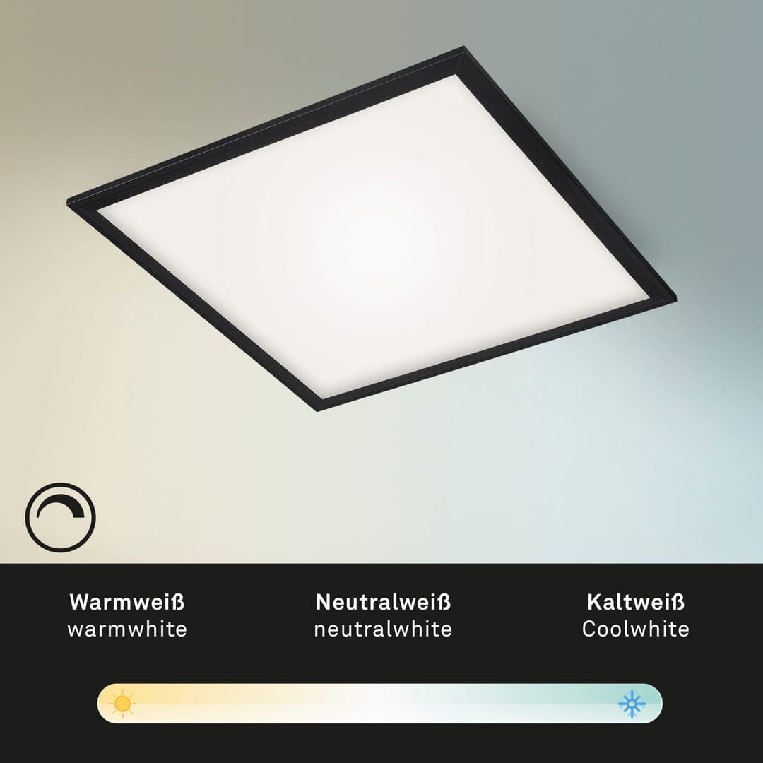 Briloner Leuchten CCT LED Panel | Schwarz