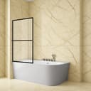 welltime Badewannenaufsatz Block | Schwarz