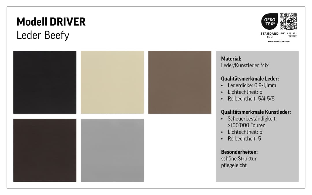 COTTA Ecksofa Driver L-Form | Schwarz