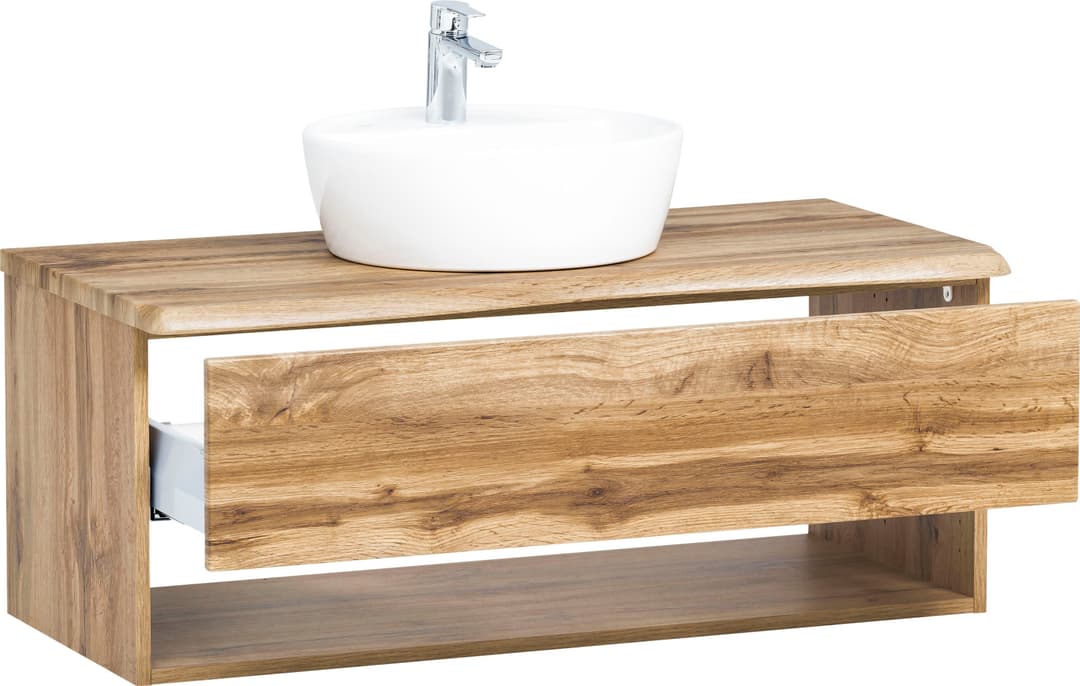 welltime Waschbeckenschrank Stubach | Holztöne