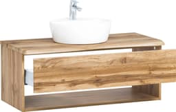 welltime Waschbeckenschrank Stubach | Holztöne