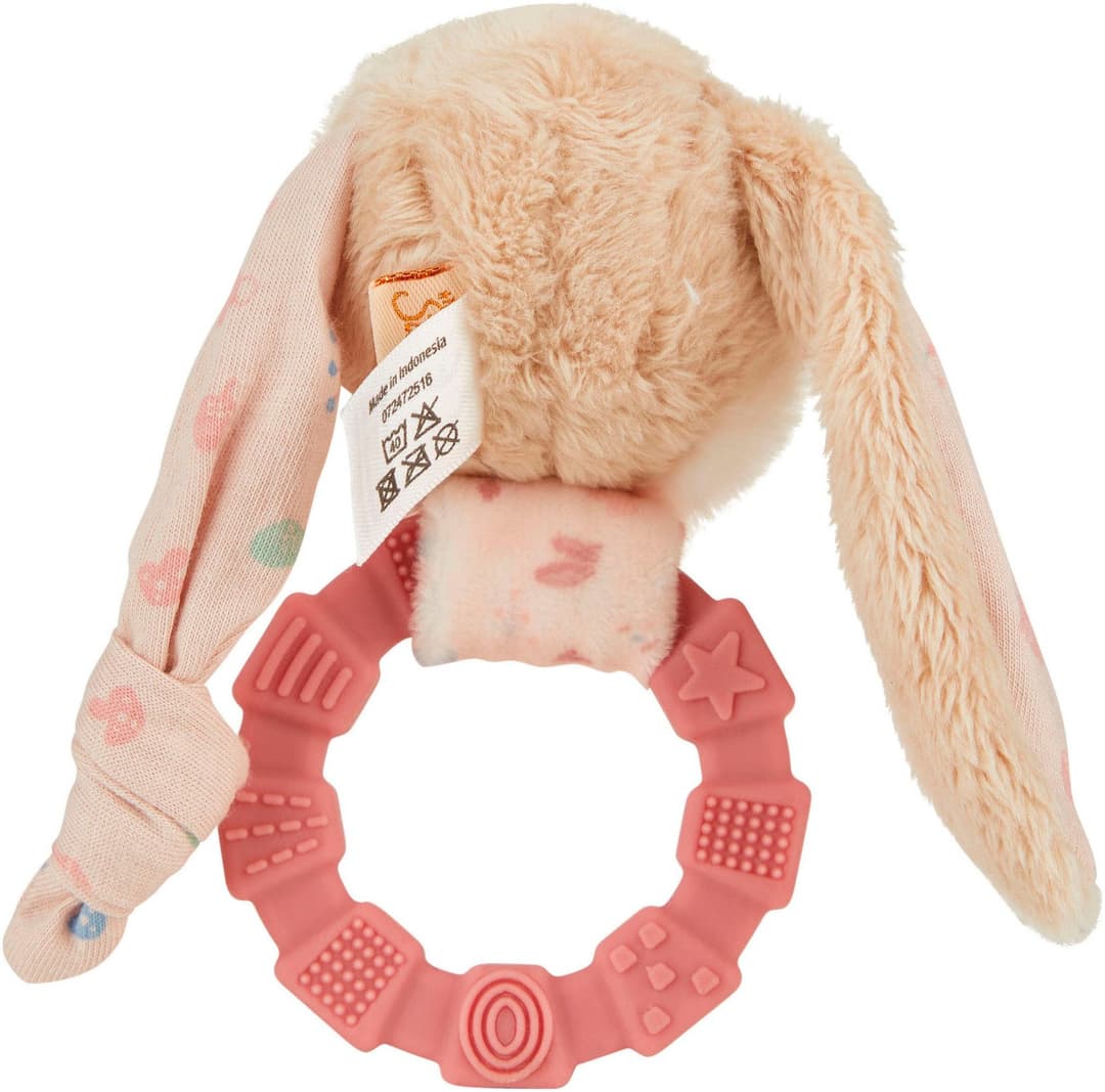 Sterntaler® Greifling Hase Hanni mit Silikonring, mit Rassel | Rosa