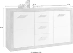 HBZ Sideboard Stone | Weiß