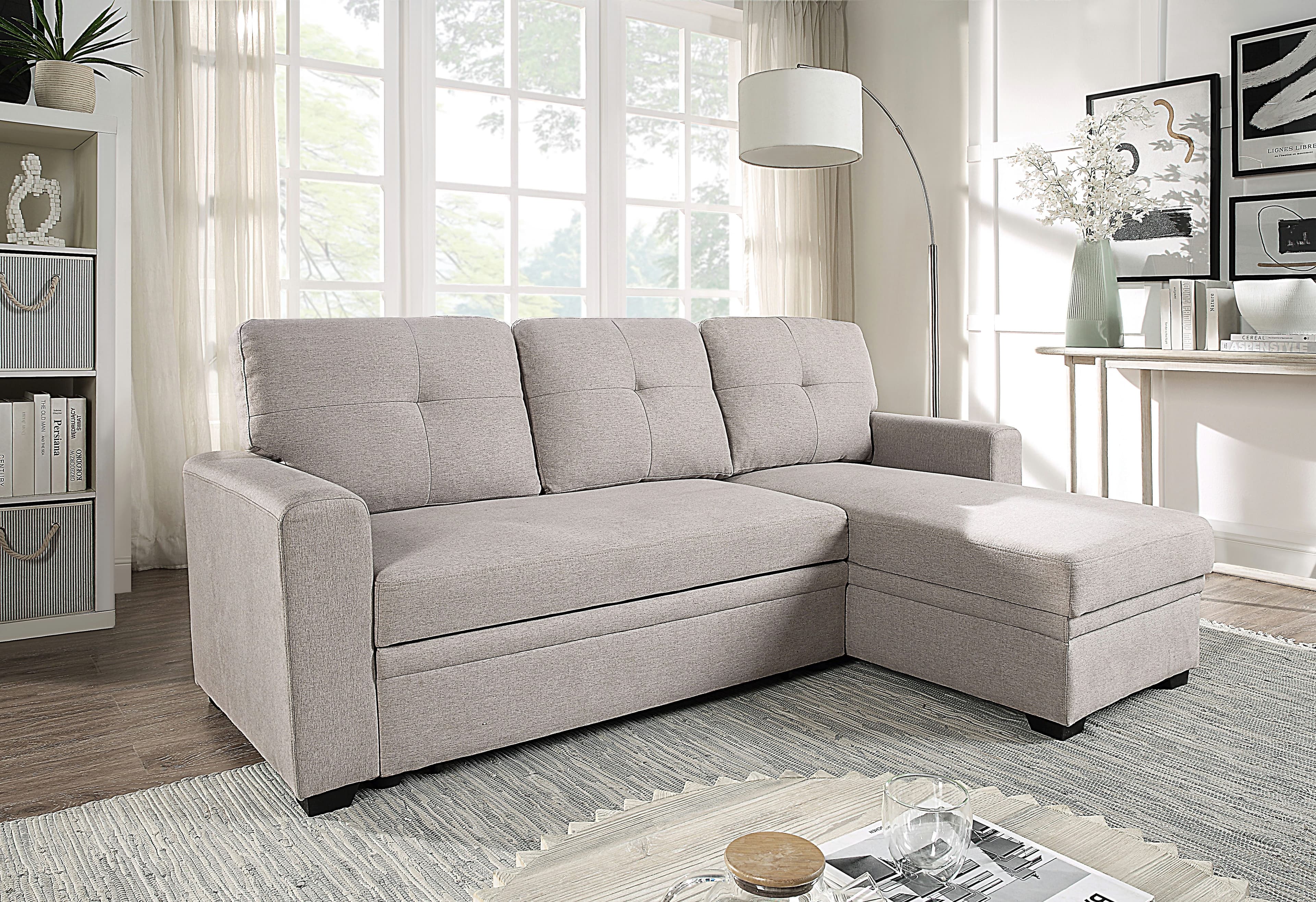 ATLANTIC home collection Ecksofa Gerrit L-Form | Beige