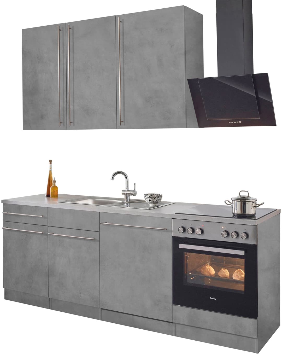 wiho Küchen Küchenzeile Chicago | Grau